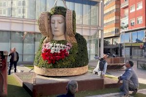La Dama Floral vuelve al Centro de Congresos con un nuevo aspecto  coincidiendo con el 125 aniversario del busto íbero
