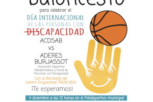 Sant Antoni de Benaixeve acull un partit de bàsquet pel Dia Internacional de les Persones amb Discapacitat