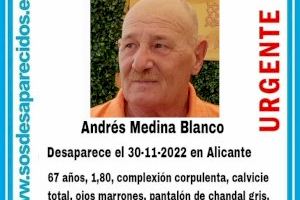 Buscan a un hombre de 67 años desparecido en Alicante