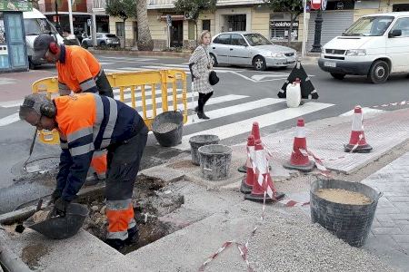 Nueva fuente y mejoras en el paso de peatones de la avenida Mancomunitat