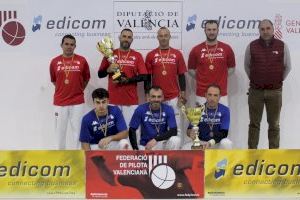 Pobla de Vallbona, Xúquer i Alberic, por partida doble, consiguieron los campionatos de trinquet en el Interpobles-Edicom de Galotxa