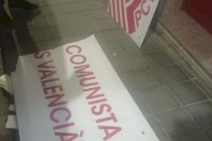 La sede del PCE-PCPV de Alicante sufre un acto vandálico