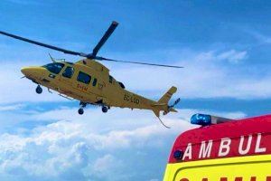 Evacuado en helicóptero un motorista herido en un accidente en Llucena