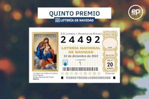 La Comunitat Valenciana esquiva el quinto 5º premio de la Lotería de Navidad