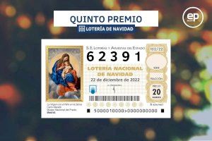 El primer quinto premio de la Lotería de Navidad cae en Benidorm y La Vila Joiosa