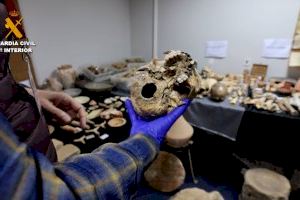Intervenido en Dénia uno de los mayores tesoros arqueológicos robados con más de 350 piezas
