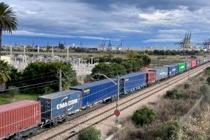 El trànsit de contenidors per tren en el Port de València creix un 10,24%