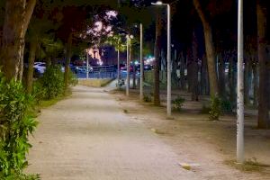 Alboraya finaliza los trabajos de mejora del carril bici y de iluminación del parque canino de la Pinadeta