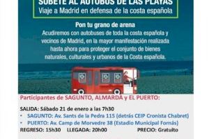 El ‘autobús de las playas’ viajará hasta Madrid para la manifestación en defensa de la costa española
