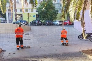 Comienzan las obras de mejora del ajardinamiento de las calles del Músico Ginés, Jalance y Josep de Orga, en Algirós