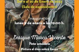 Enrique Marco Vicente expone sus óleos en la Casa de Cultura de Burjassot