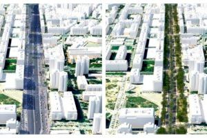 La avenida Ausiàs March pasará a ser un bulevar con más espacio peatonal, zonas verdes y conectado con el Parc Central