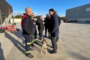 Alicante moviliza a dos bomberos con guías caninos y material de rescate para auxiliar a las víctimas del terremoto en Turquía