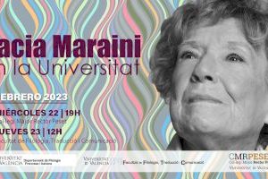 L’escriptora Dacia Maraini, en la Universitat de València per a parlar del seu llibre sobre Pasolini