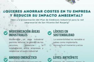 El Ayuntamiento de San Vicente impulsa que las industrias compartan servicios y que residuos de unas se aprovechen por otras