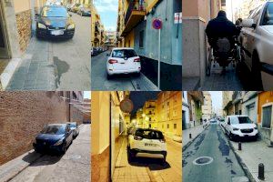 Reclamen acabar amb l'incivisme dels cotxes aparcats sobre les voreres a Borriana