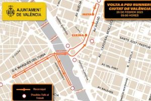 Consulta els carrers tallats a València per la Crida i la celebració de la Volta a Peu