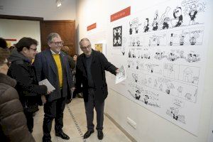 La Diputació de Castelló clausura l’exposició ‘Castelló és Xiste. La tira d’anys dibuixant’ amb una visita guiada