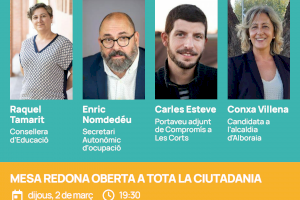 Compromís organiza en Alboraia un debate abierto con la ciudadanía sobre educación, formación y ocupación