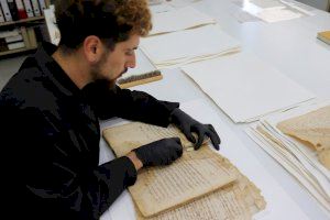 El IVCR+i restaura los libros de la Cort del Justícia de Cocentaina del siglo XIV