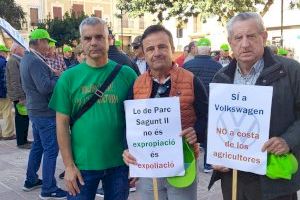 CS Sagunto apoya a los agricultores en su protesta por el justiprecio para los terrenos de la gigafactoría