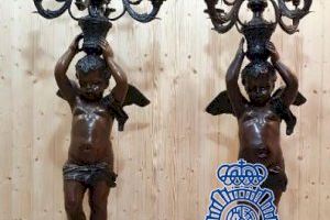 Encuentran en Toledo dos candelabros robados de una casa de Torrent y valorados en 4.000 euros
