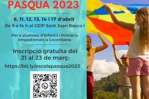 Torna la II Escola de Pasqua gratuïta promoguda per l’Ajuntament de Cocentaina