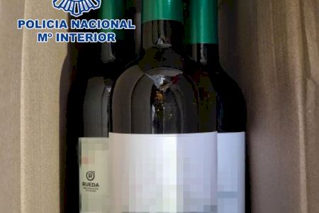 La Policía Nacional desmantela un punto de producción y distribución de botellas falsificadas de vino Verdejo