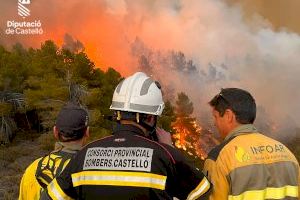 Una veterinària de Montanejos porta menjar als animals aïllats per l'incendi de Castelló