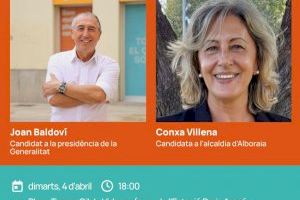 Joan Baldoví, candidato de Compromís a la Presidencia de la Generalitat Valenciana, visitará Alboraia el martes 4 de abril
