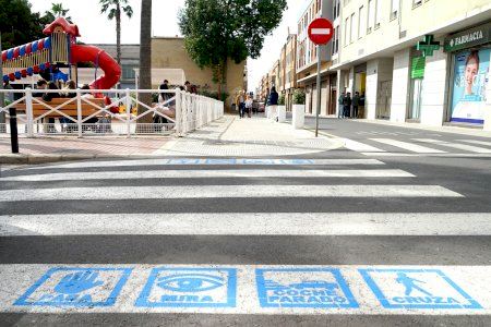 Benetússer incorpora pictogramas en sus pasos de peatones