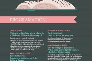 Massamagrell presenta su programación para celebrar el Día Internacional del Libro
