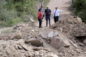 La Diputació repara la pista de l’Oret a Eslida perquè els agricultors i els equips forestals d'extinció puguen tornar a utilitzar-la