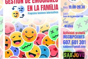 Sabjove lanza un taller sobre la gestión de las emociones en familia