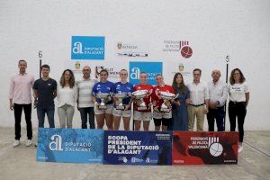 Aida y Amparo, campeonas de la II Copa Presidente de la Diputación de Alicante de raspall en Benissa