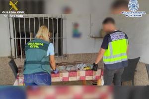 Detenidos madre e hijo tras desmantelar un punto de venta de drogas en el campo de Elche