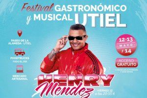 Utiel celebrará el I Festival gastronómico y musical con foodtrucks y conciertos gratuitos con Henry Méndez como cabeza de cartel