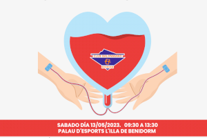 El Centro de Transfusión y el TM Benidorm te invitan a donar sangre en el Palacio de los Deportes l’Illa de Benidorm