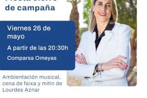 Lourdes Aznar cierra mañana la campaña electoral con una fiesta-mitin