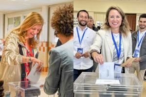 Procesión de políticos ante la urnas de la provincia de Castellón