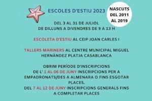 Les inscripcions per a Les Escoles d'Estiu d'Almenara començaran l'1 de juny