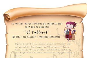 La Fallera Major Infantil de València 2022 posa veu al pasdoble ‘El Falleret’, dedicat al col·lectiu infantil de la festa