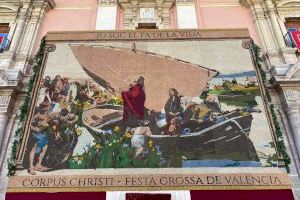 El tapiz del Corpus de València conmemora este año el centenario de la muerte de Sorolla