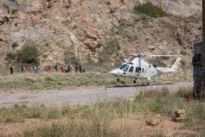Estudiants del Màster d'Infermeria de la UJi participen en un simulacre de rescat amb helicòpter