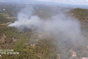 Estabilitzat l'incendi forestal a les portes de la Calderona