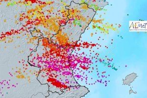 ¿Cuántos rayos impactaron este lunes en la Comunitat Valenciana?