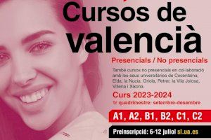 Abierto el plazo de preinscripción para los cursos de valenciano de la Universidad de Alicante