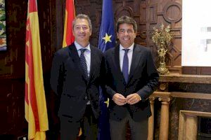 Vicente Barrera amb Carlos Mazón aquest matí en el Palau de la Generalitat Valenciana