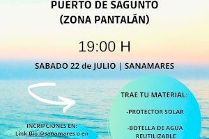 La concejalía de Playas de Sagunto organiza una jornada de limpieza en la zona del Pantalán