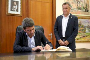 Primera visita oficial de Carlos Mazón a Borriana com president de la Generalitat